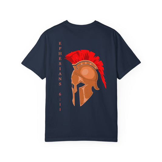 Inspirational Unisex Garment-Dyed T-Shirt - Ephesians 6:11 Design